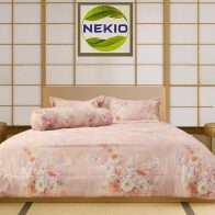 Bộ chăn ga Modal gỗ sồi Nekio Hoa 3D