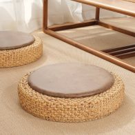Đôn bệt tròn Nekio phong cách Tatami Nhật Bản 50x10cm( mặt da)