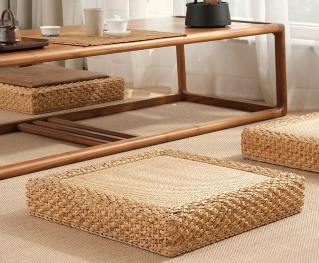 Đôn bệt vuông Nekio phong cách Tatami Nhật Bản 50x50x10cm